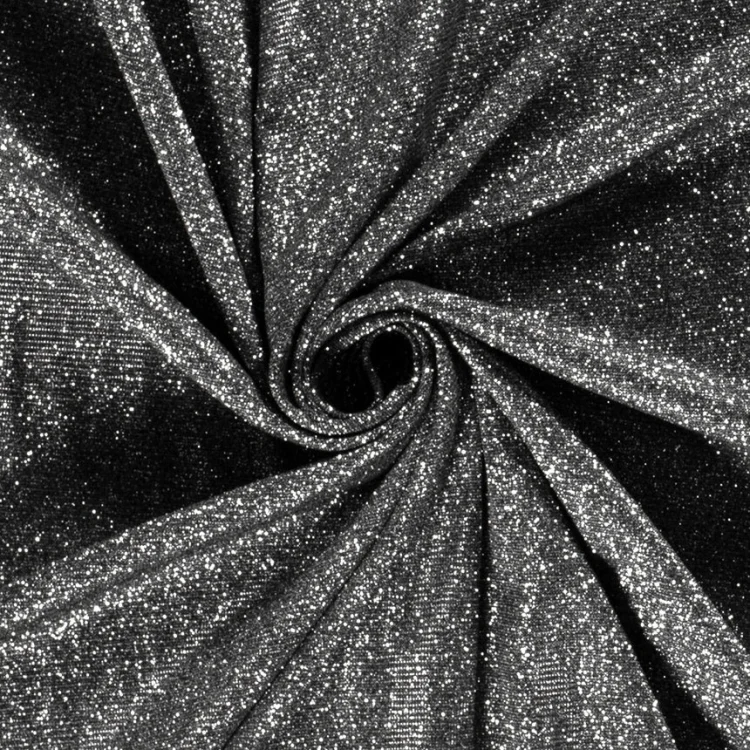Polyester Jersey Glamour, schwarz