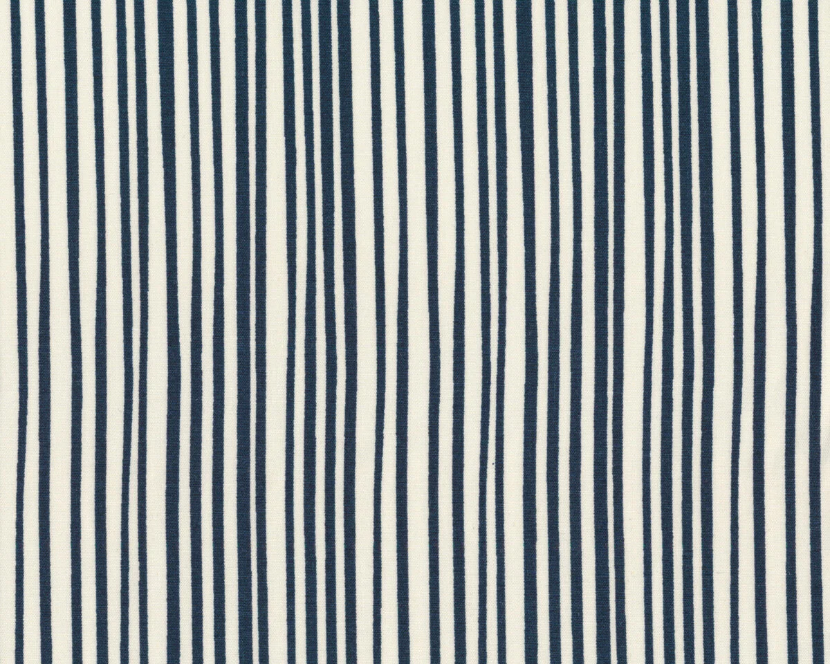 Popeline-Patchworkstoff ESSENTIALS II, Streifen, gebrochenes weiß-marineblau