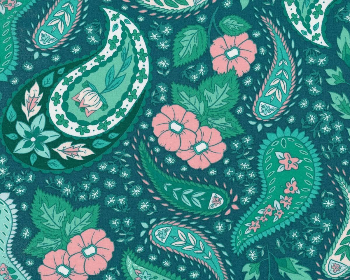 Popeline-Patchworkstoff FLOWERETTE, Paisleys, Art Gallery