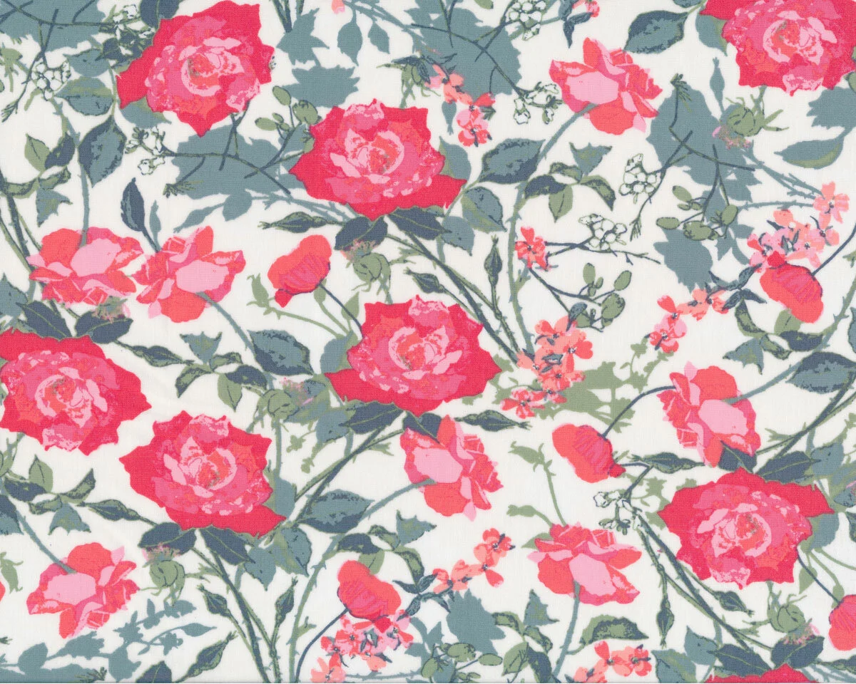Popeline-Patchworkstoff PICTURESQUE, Rosen, Katarina Roccella