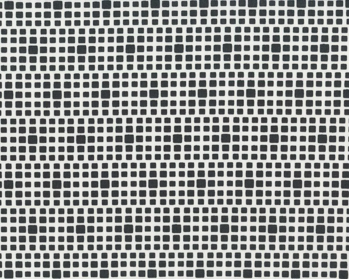 Popeline-Patchworkstoff SQUARED ELEMENTS, Quadrat-Optik, matt schwarz, Art Gallery