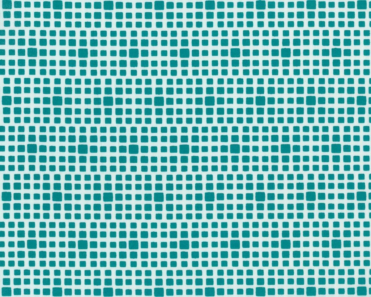 Popeline-Patchworkstoff SQUARED ELEMENTS, Quadrat-Optik, petrol, Art Gallery