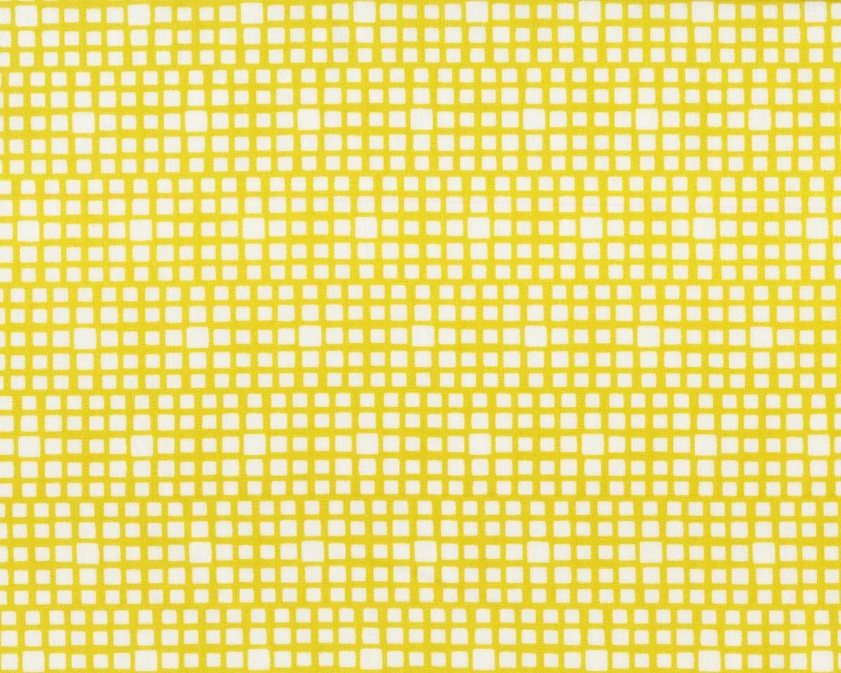 Popeline-Patchworkstoff SQUARED ELEMENTS, Quadrat-Optik, senfgelb, Art Gallery