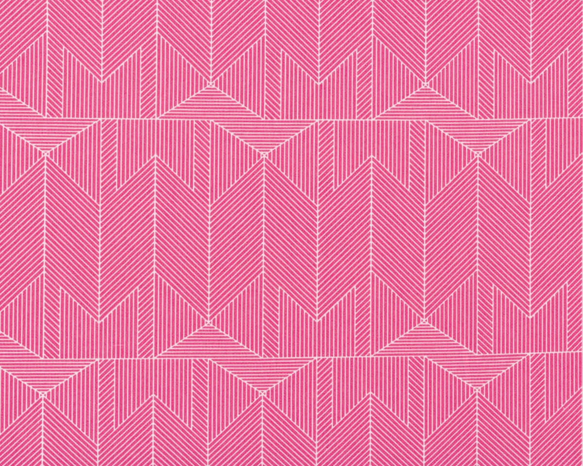 Popeline-Patchworkstoff WONDERFUL THINGS, Fischgrat-Geometrie, pink