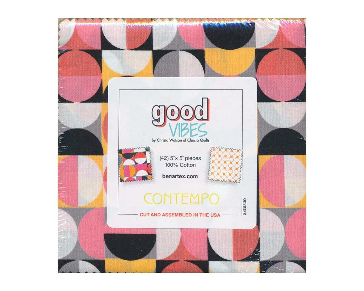 Precuts Charm Pack GOOD VIBES, Christa Watson, Benartex