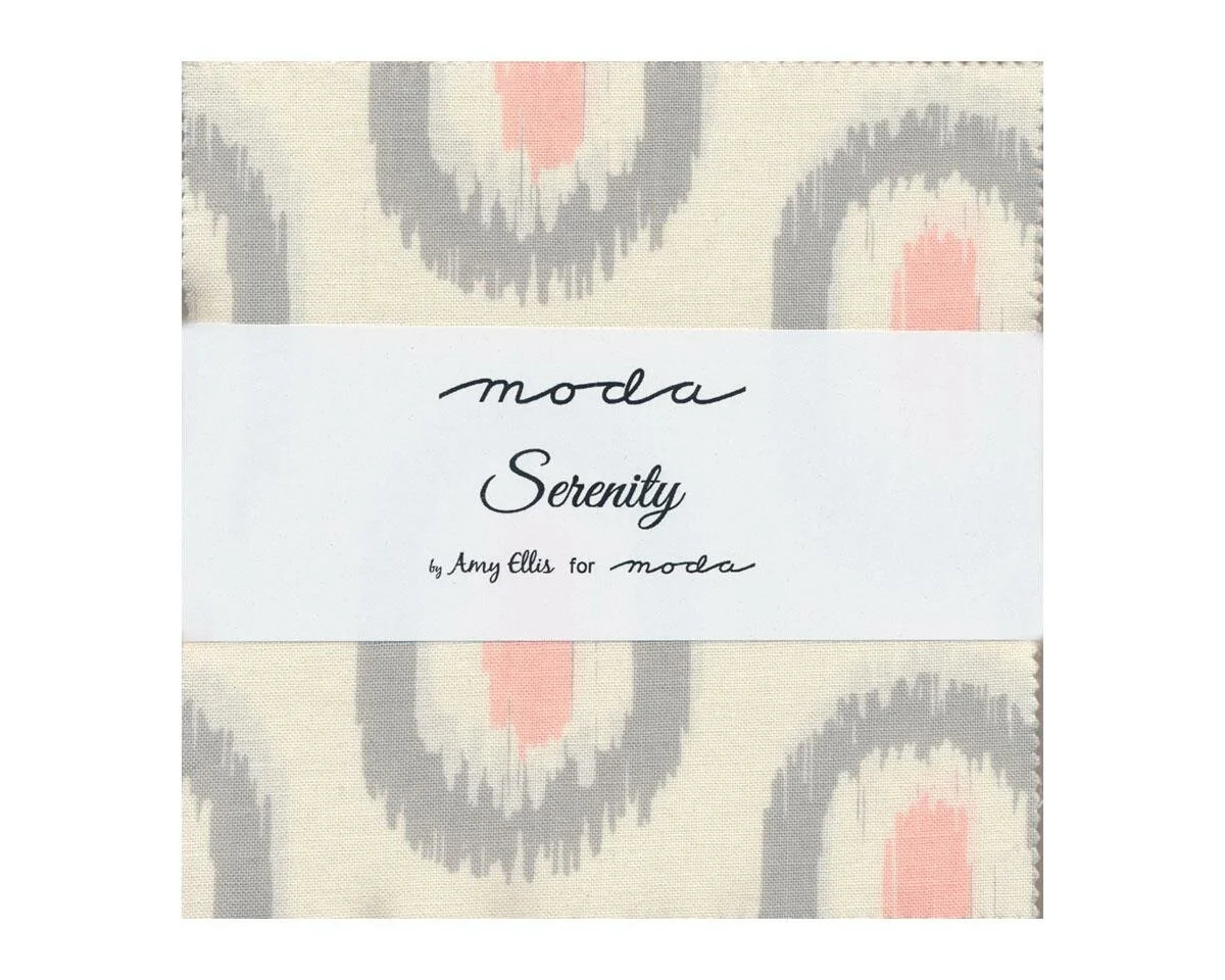 Precuts Charm Pack SERENITY, 12,5 x 12,5 cm, 42 Quadrate, Moda Fabrics