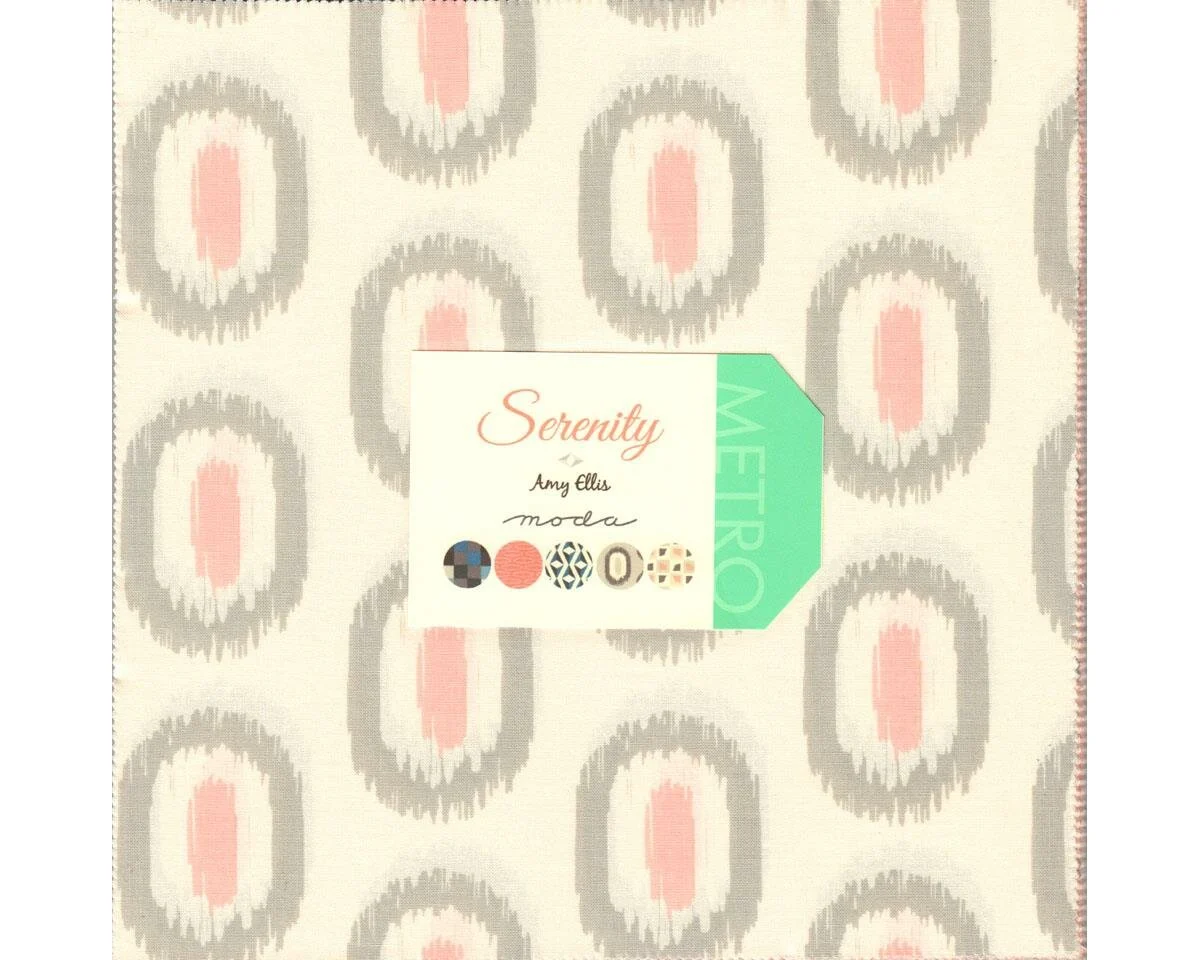 Precuts Layer Cake SERENITY, 25 x 25 cm, 42 Quadrate, Moda Fabrics
