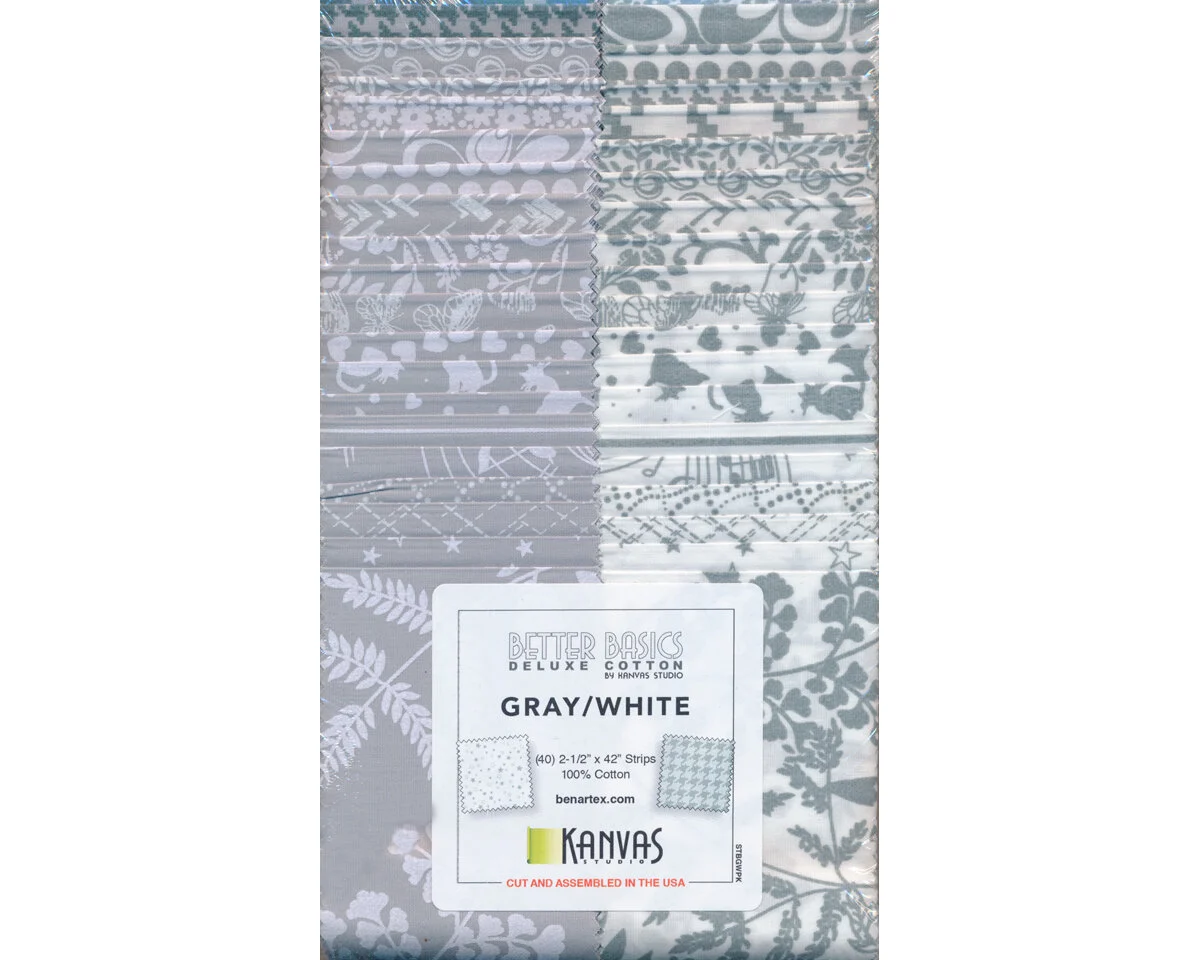 Precuts Strip-Pie BETTER BASICS DELUXE, grau, Benartex
