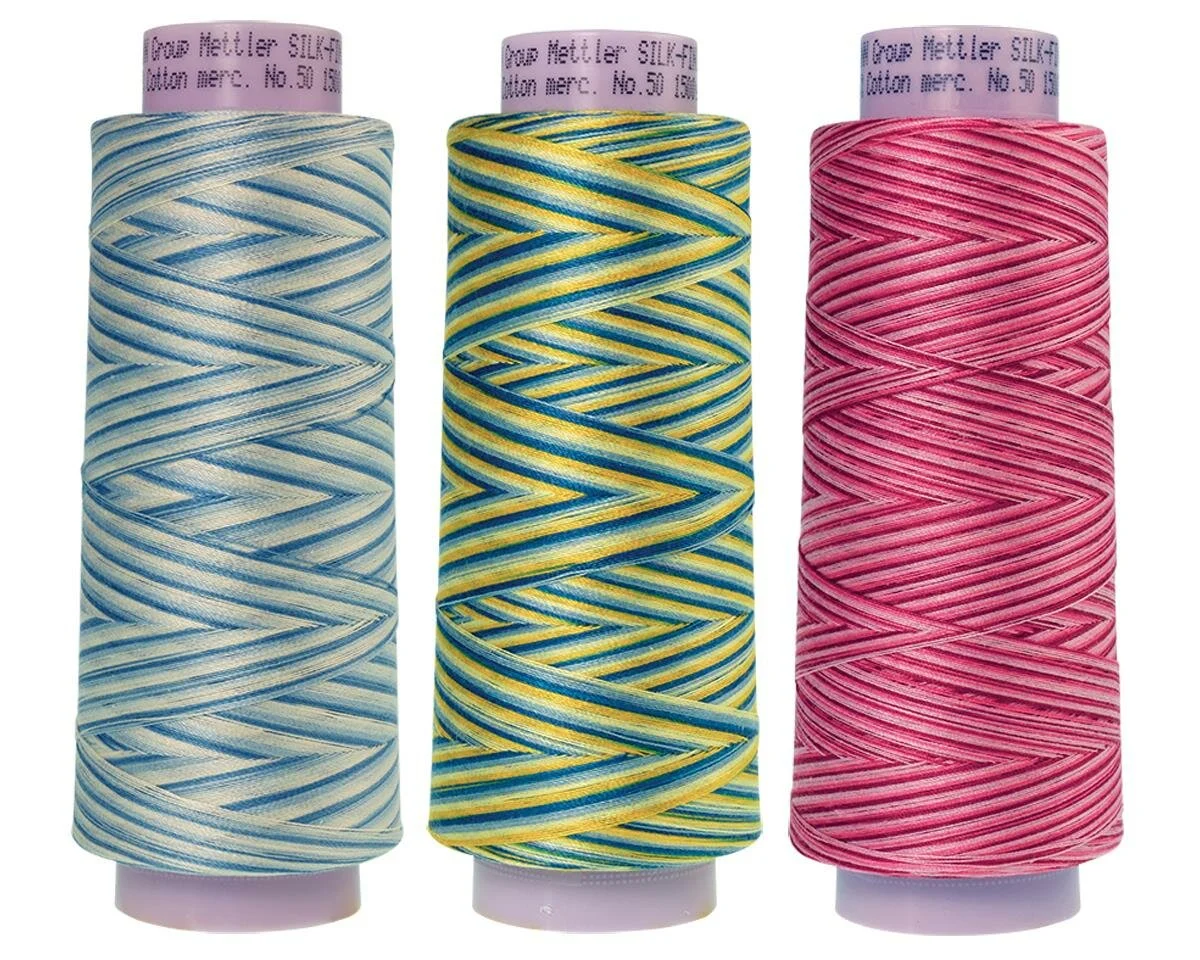 Quilt- und Maschinenstickgarn SILK FINISH COTTON No.50, multicolor, 1829 m, Mettler