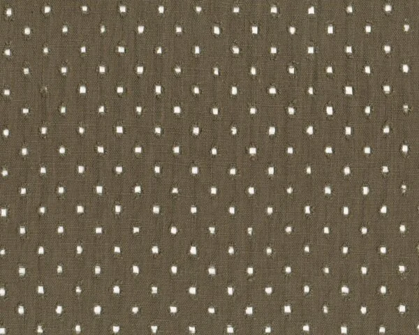 Reinleinen "Lingreen" mit Quadrat-Lochmuster, dunkles olive