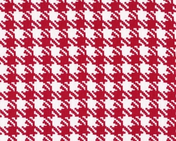 Reinleinen LÖNNEBERGA, Hahnentritt, rot,Toptex