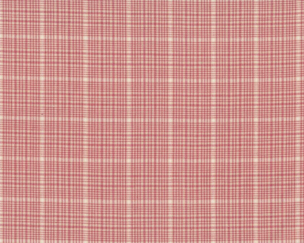 Seidig weicher Patchwork-Webstoff PETITE WOVENS, Glencheck-Karo, helles pastellrot-creme, Moda Fabrics