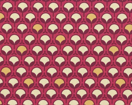 Serie "Ginseng" mit Kreis-Keimlingen, dunkles pink-aubergine