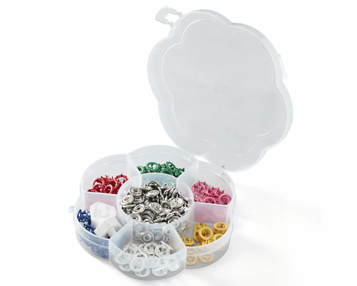 Set Jersey-Druckknöpfe RING, 6 Farben, Prym Love