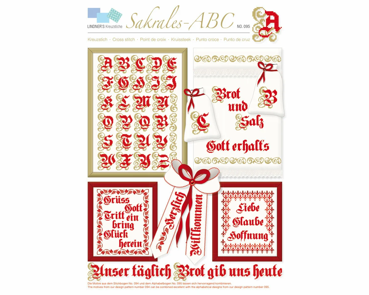 Stickvorlage: Sakrales-Abc, Lindners Kreuzstiche