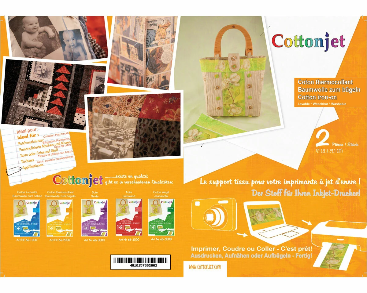 Stoff zum Bedrucken, Baumwolle zum Aufbügeln, Cottonjet®