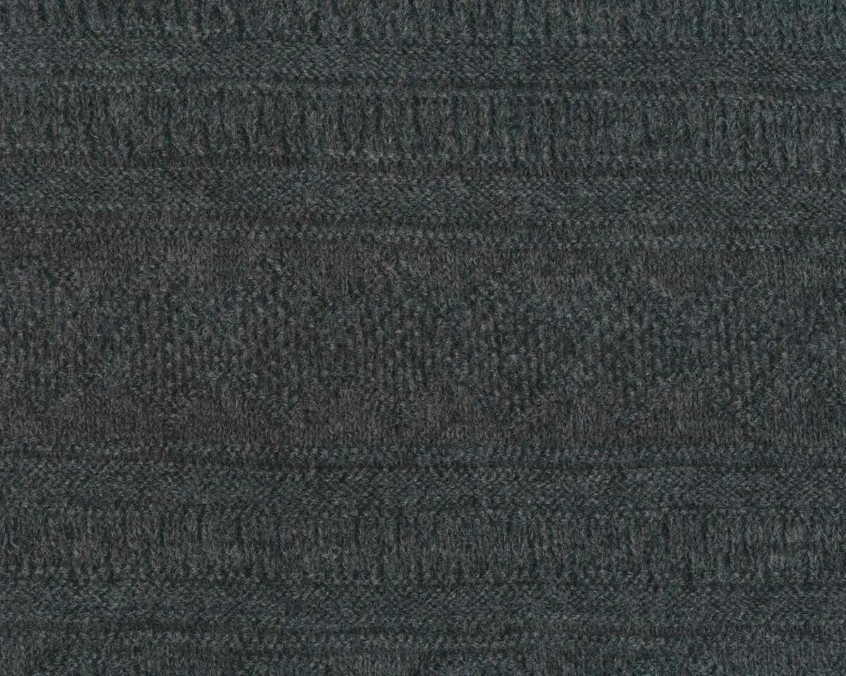 Strickstoff aus Schurwolle FREDRIKSTAD, Reliefmuster-Streifen, dunkelgrau, Toptex