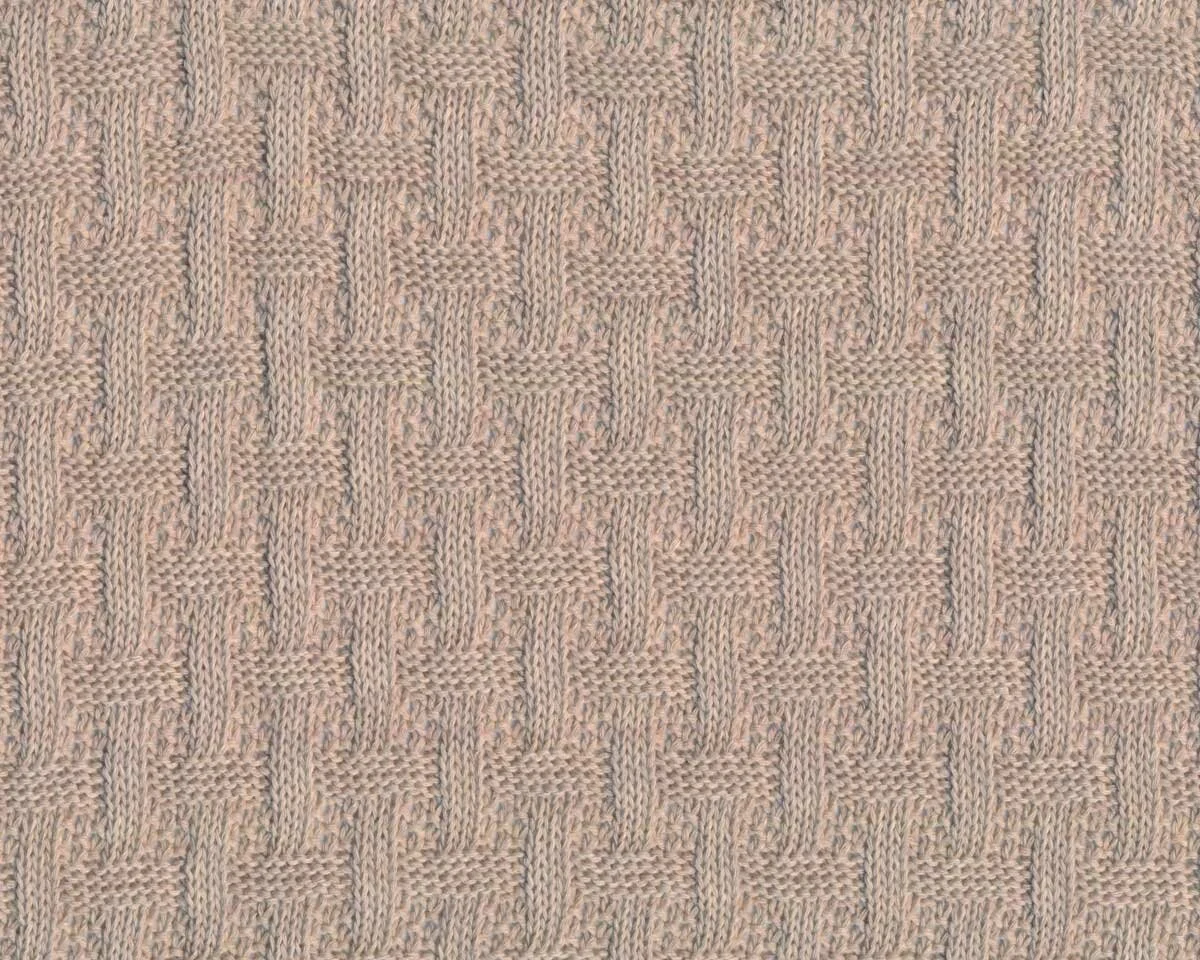 Strickstoff WOVEN KNITTY, Flechtstreifen, beige, Albstoffe