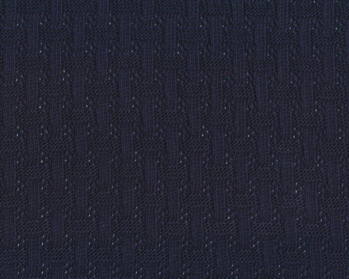 Strickstoff WOVEN KNITTY, Flechtstreifen, dunkelblau, Albstoffe