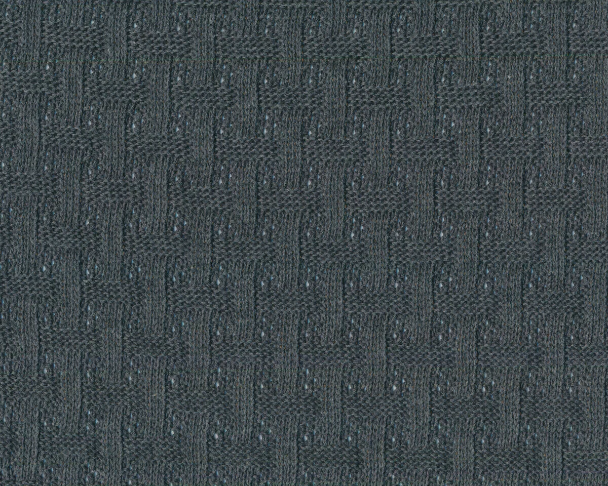 Strickstoff WOVEN KNITTY, Flechtstreifen, dunkelgrau, Albstoffe