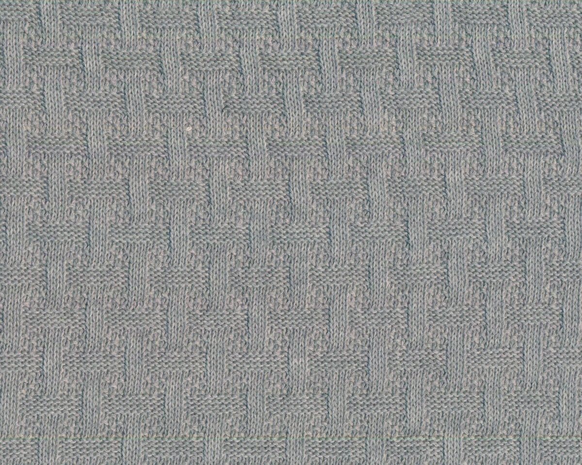 Strickstoff WOVEN KNITTY, Flechtstreifen, grau, Albstoffe