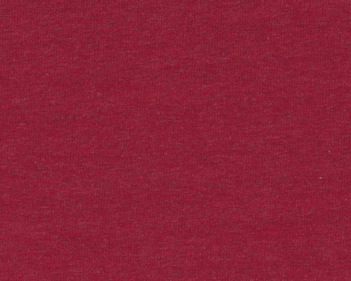 Sweatstoff French Terry MAIKE MELANGE, dunkelrot