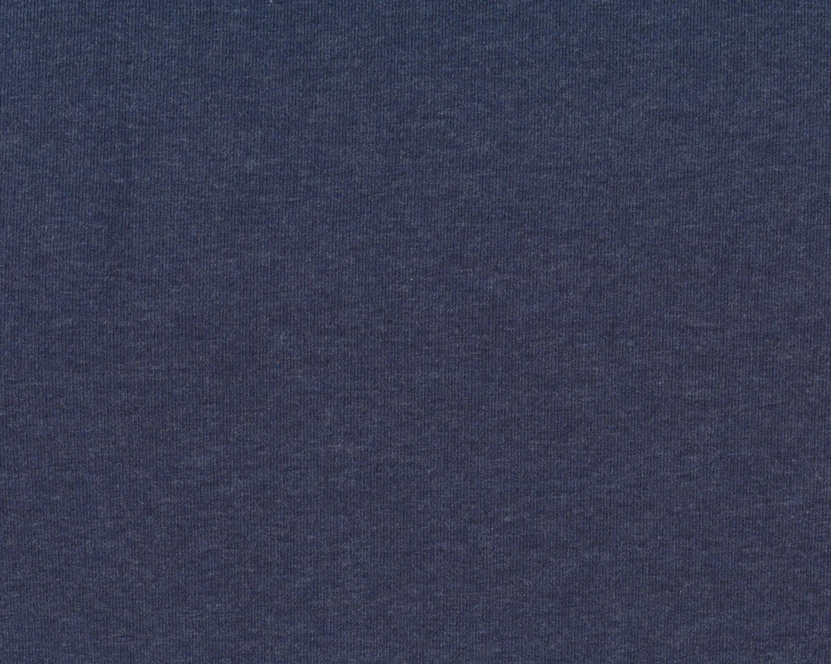 Sweatstoff French Terry MAIKE MELANGE, dunkles jeansblau