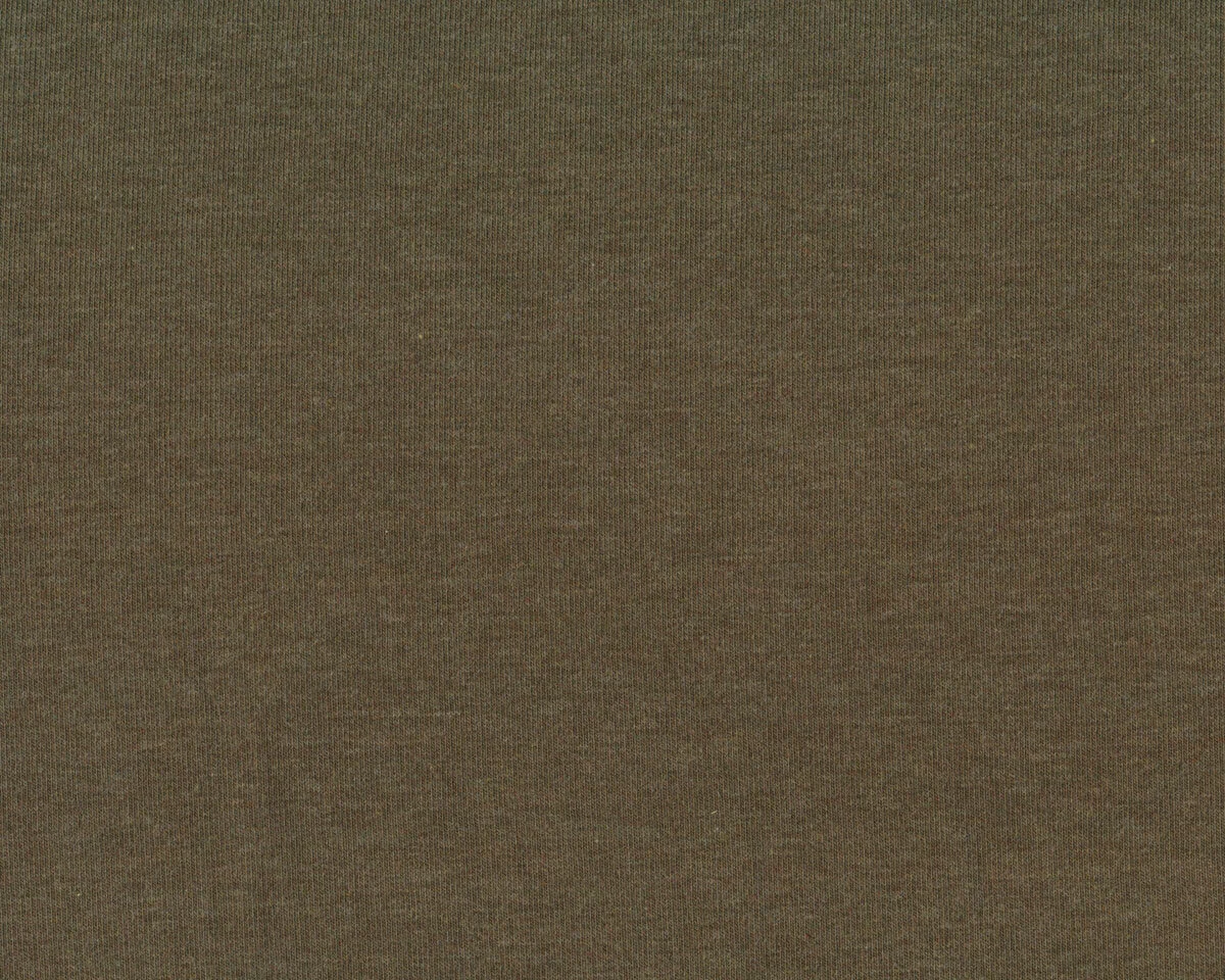 Sweatstoff French Terry MAIKE MELANGE, olivbraun