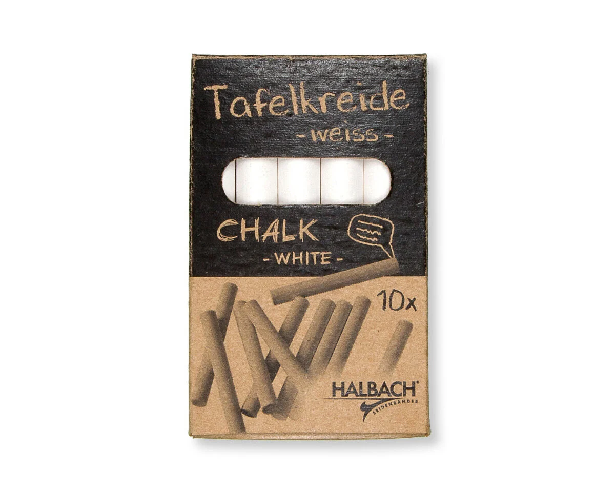Tafelkreide CHALK WHITE, 10 Stück, weiß