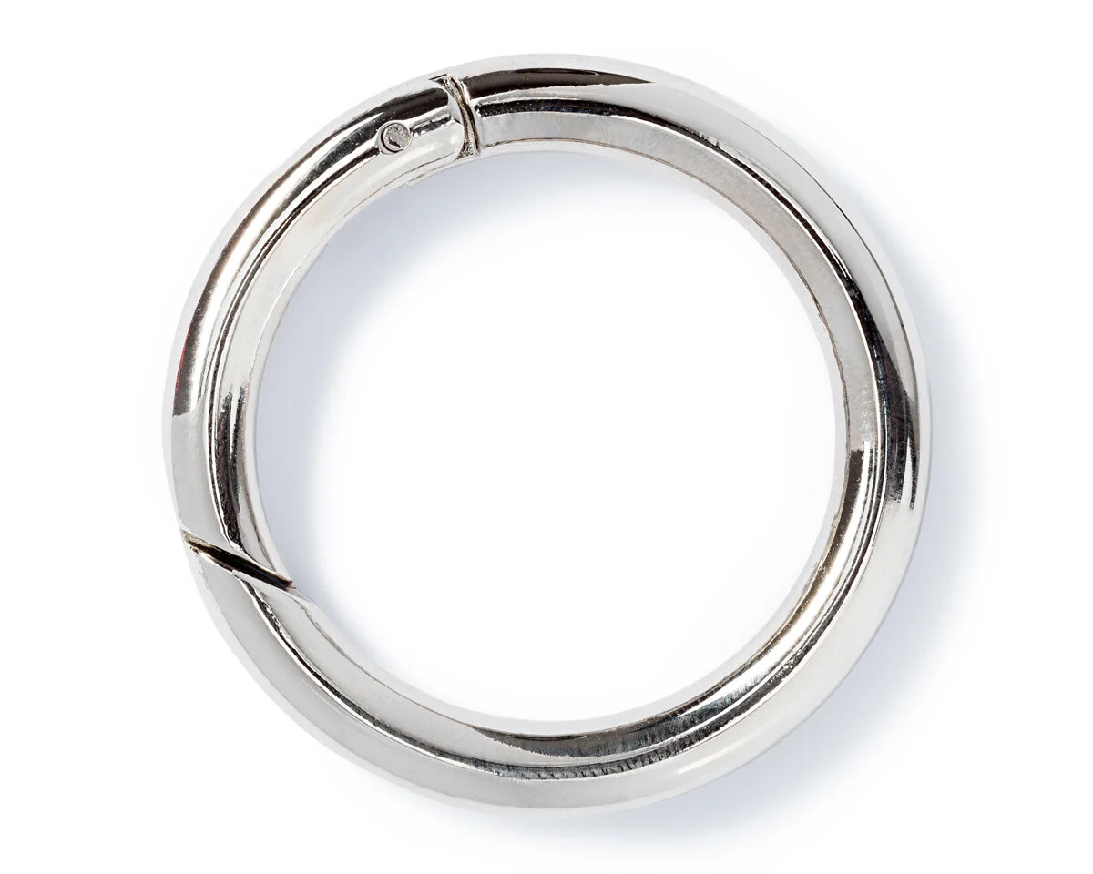 Taschenringe mit Karabineröffnung, silber, Prym
