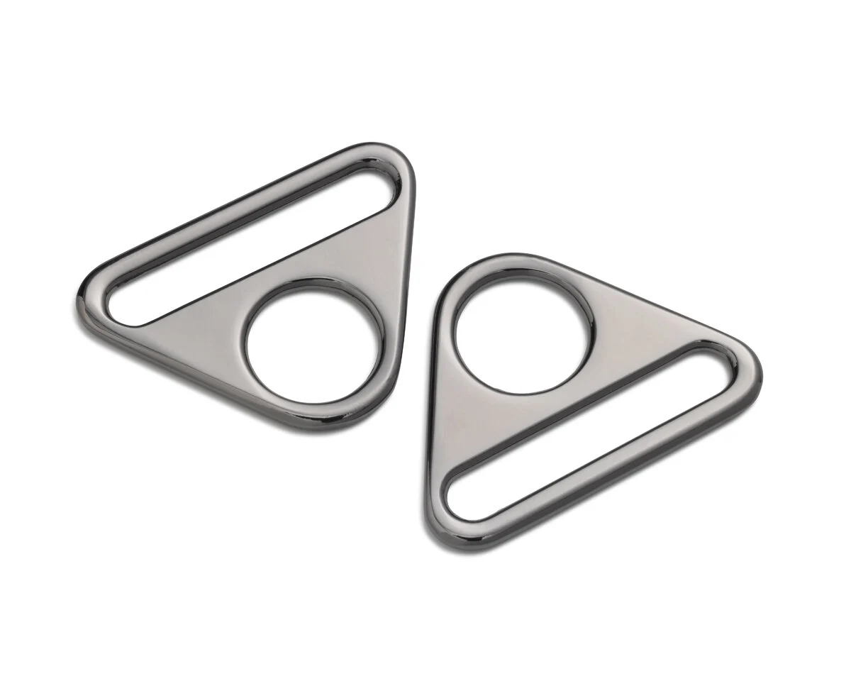 Triangle-Ringe mit Steg, gunmetall, Prym