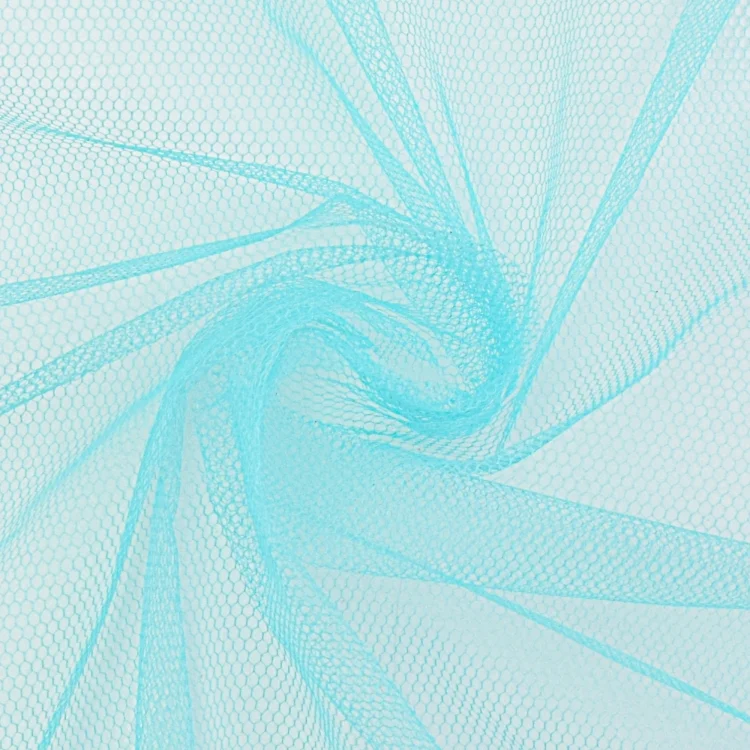 Tüll uni, aqua
