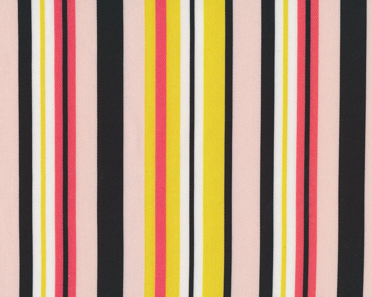 Twill-Stoff MELINA, Streifen, gelb-hellrosa