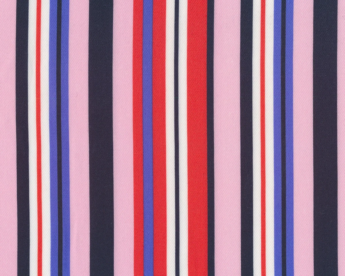 Twill-Stoff MELINA, Streifen, rosa-rot