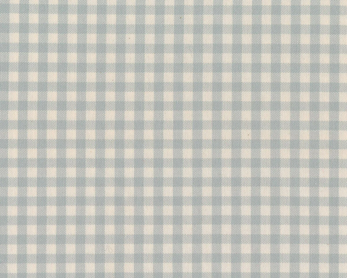 Überbreiter Dekostoff aus Baumwolle CELTA PATINA, kariert, hellblau