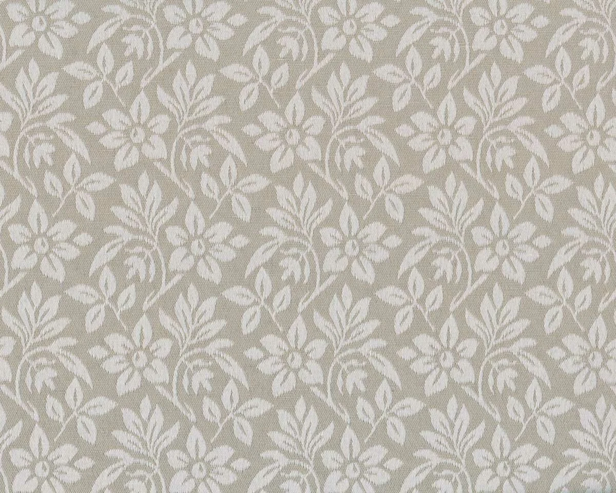 Überbreiter Jacquard-Dekostoff SURAT, Blumenranken, natur