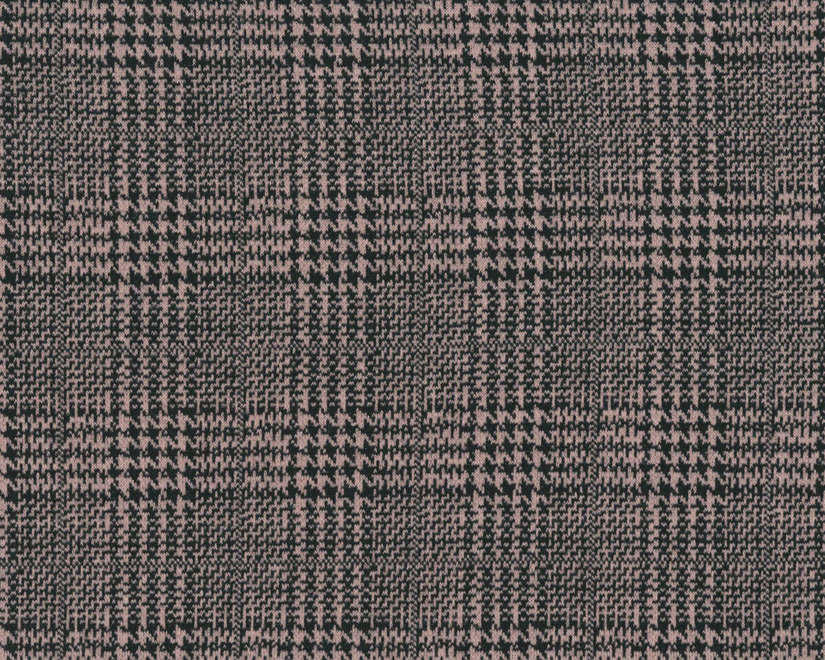 Viskose-Strickstoff DOUBLEFACE, Glencheck, altrosa