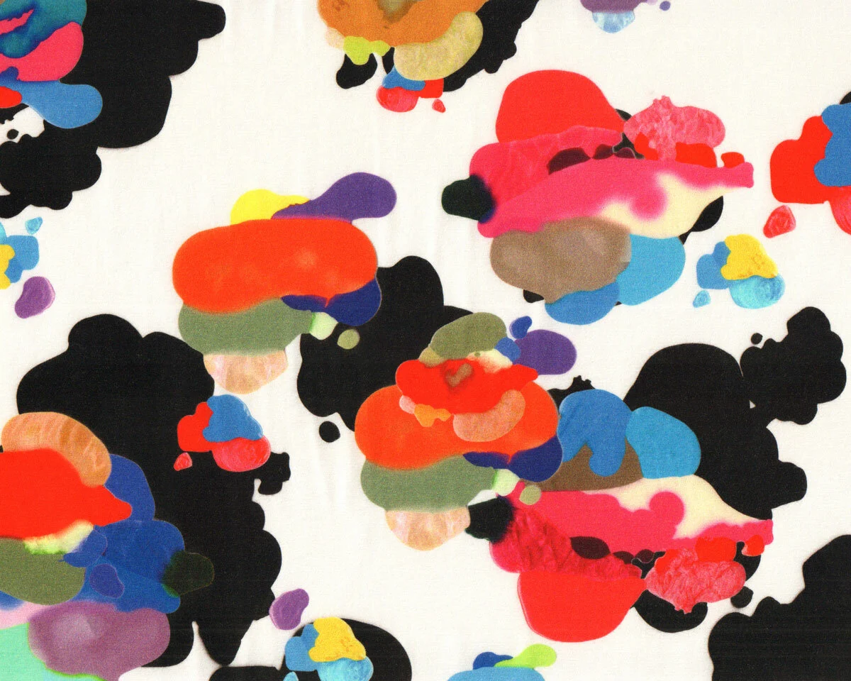 Viskosejersey COW SPOTS, bunte Flecken