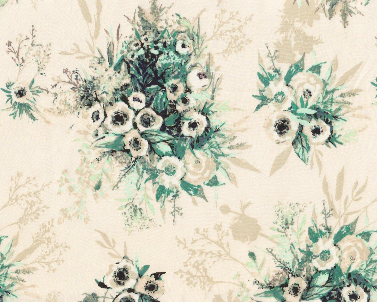 Viskosestoff AQUARELLE, Butterblumen, Art Gallery
