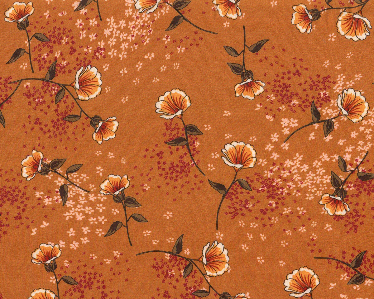 Viskosestoff CADE, Blüten und Streublumen, goldbraun