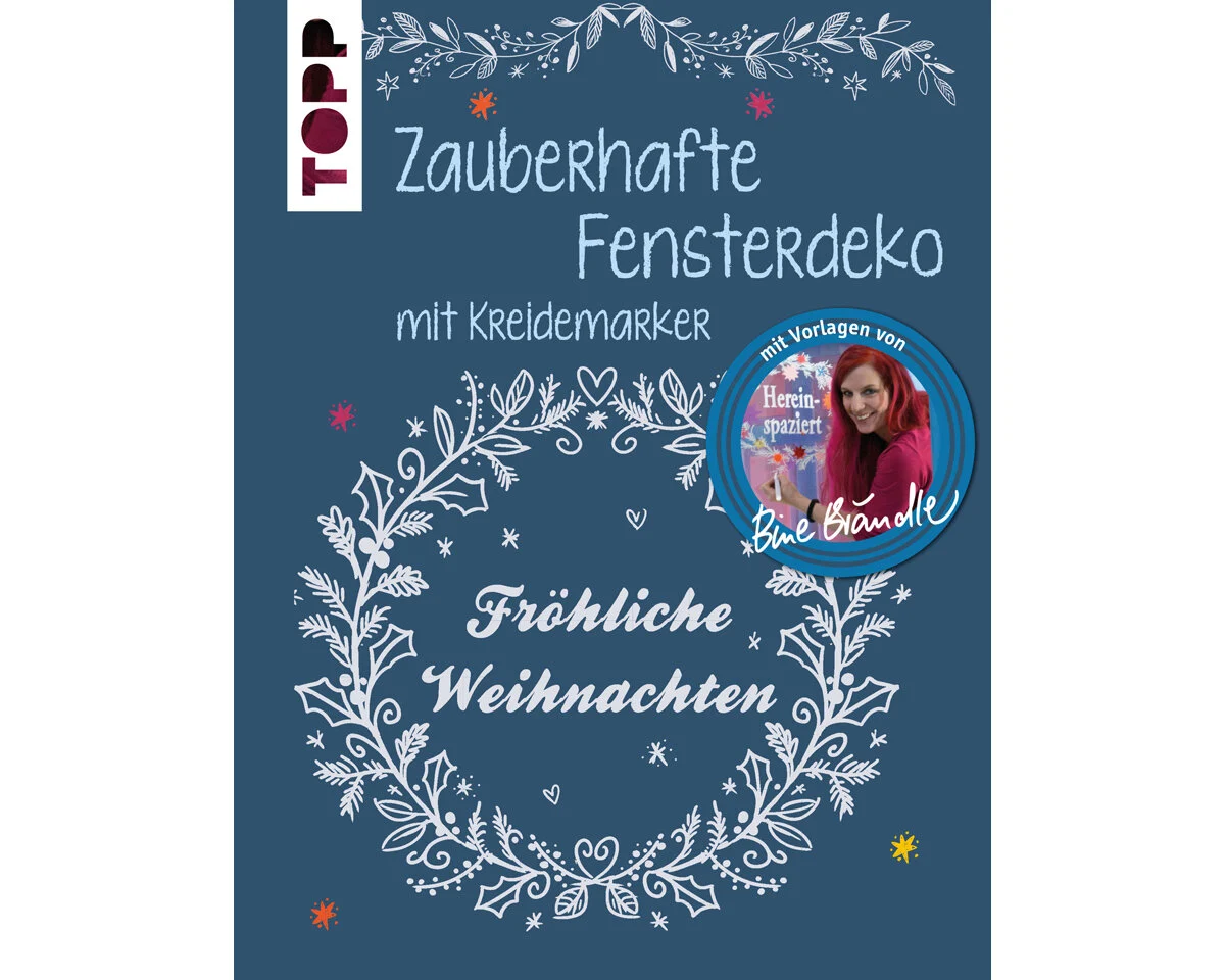 Vorlagenmappe Fensterdeko mit dem Kreidemarker Fröhliche Weihnachten, TOPP