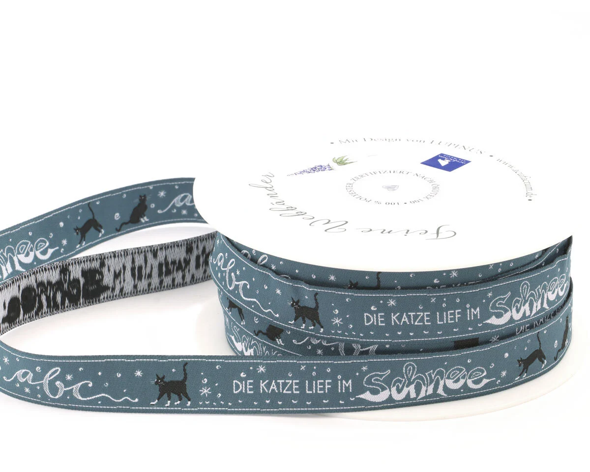 Webband ABC - DIE KATZE LIEF IM SCHNEE von Acufactum