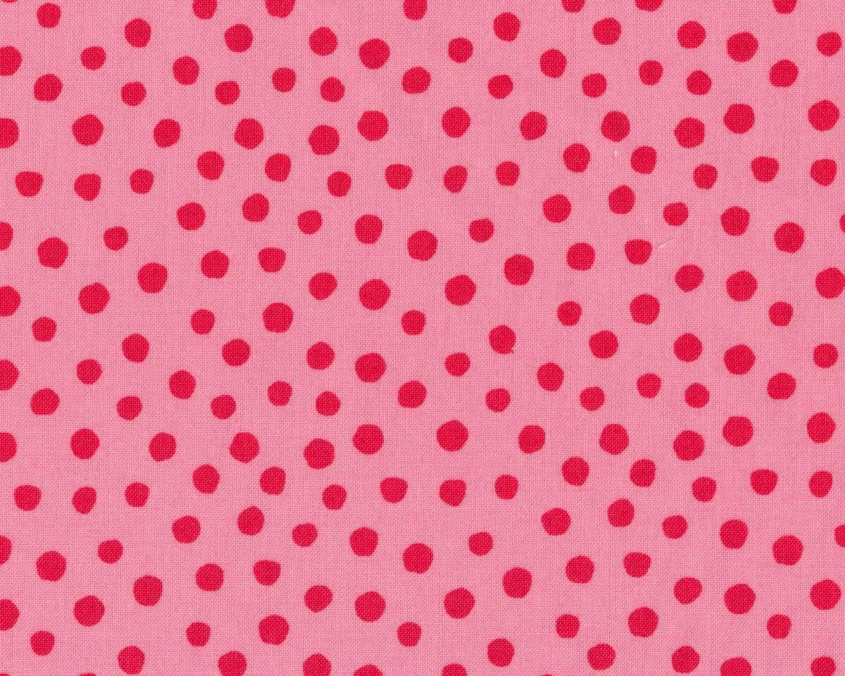 Westfalenstoff JUNGE LINIE, große Punkte, rosa-rot
