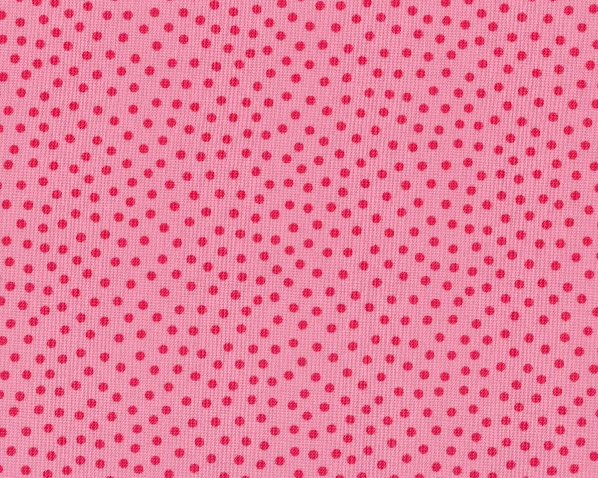 Westfalenstoff JUNGE LINIE, kleine Punkte, rosa-rot