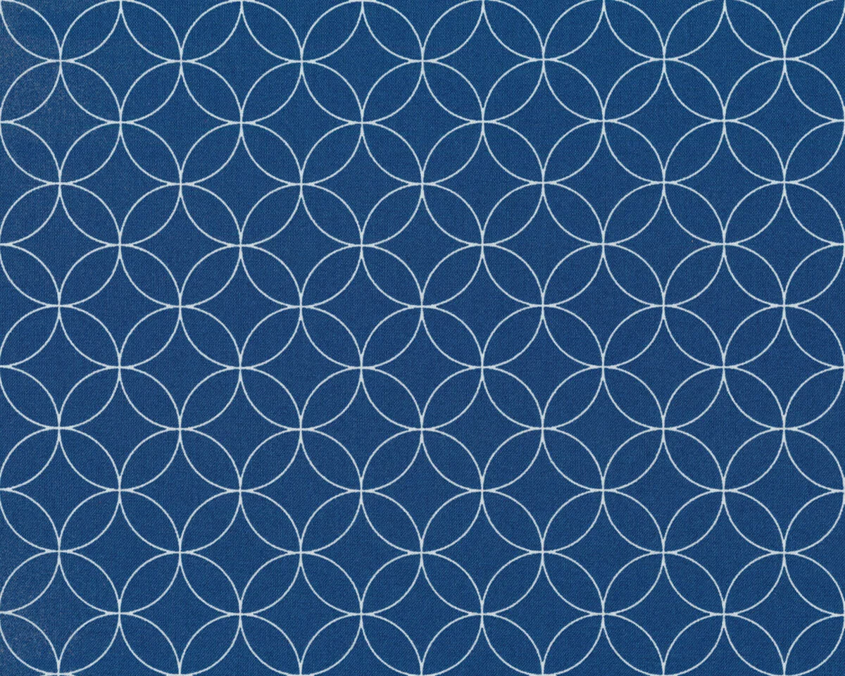 Westfalenstoffe KOPENHAGEN, Kreuz-Kreise, blau