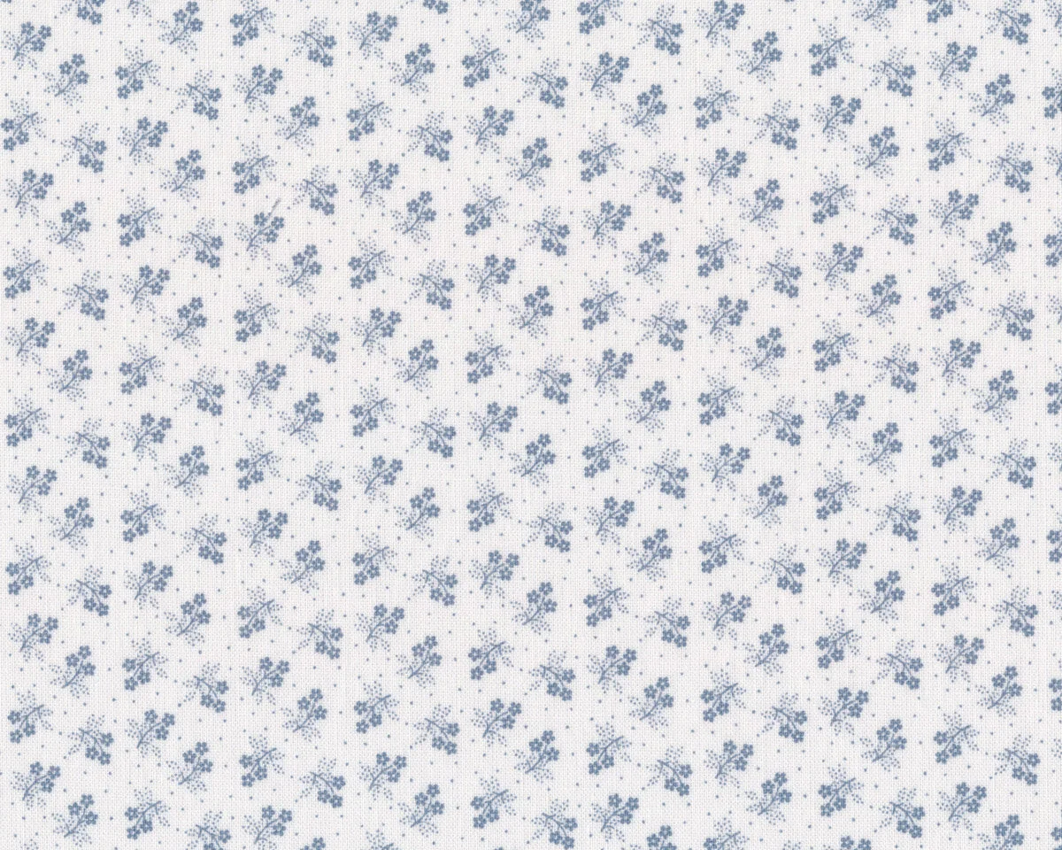 Westfalenstoffe KYOTO, Streublümchen, taubenblau-wollweiß