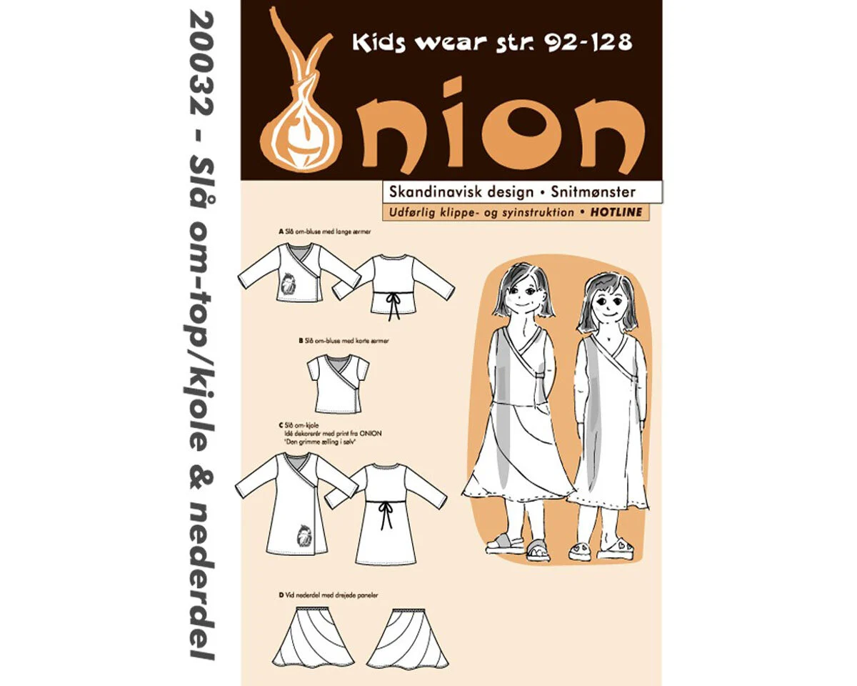 Wickelshirt, Wickelkleid und Bananenrock, Schnittmuster ONION 20032