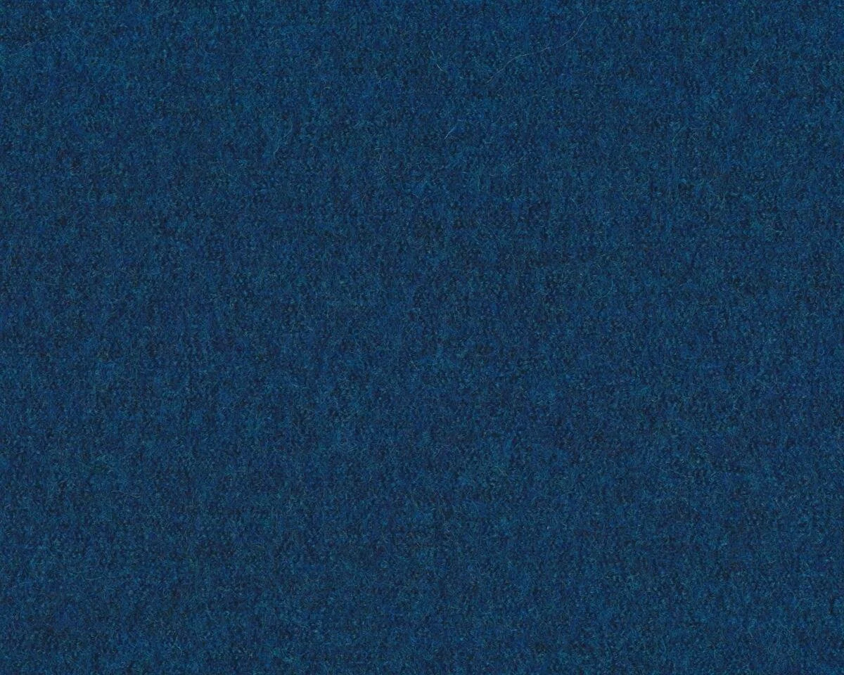 Wollstoff ANTON, gewalkt, blau meliert