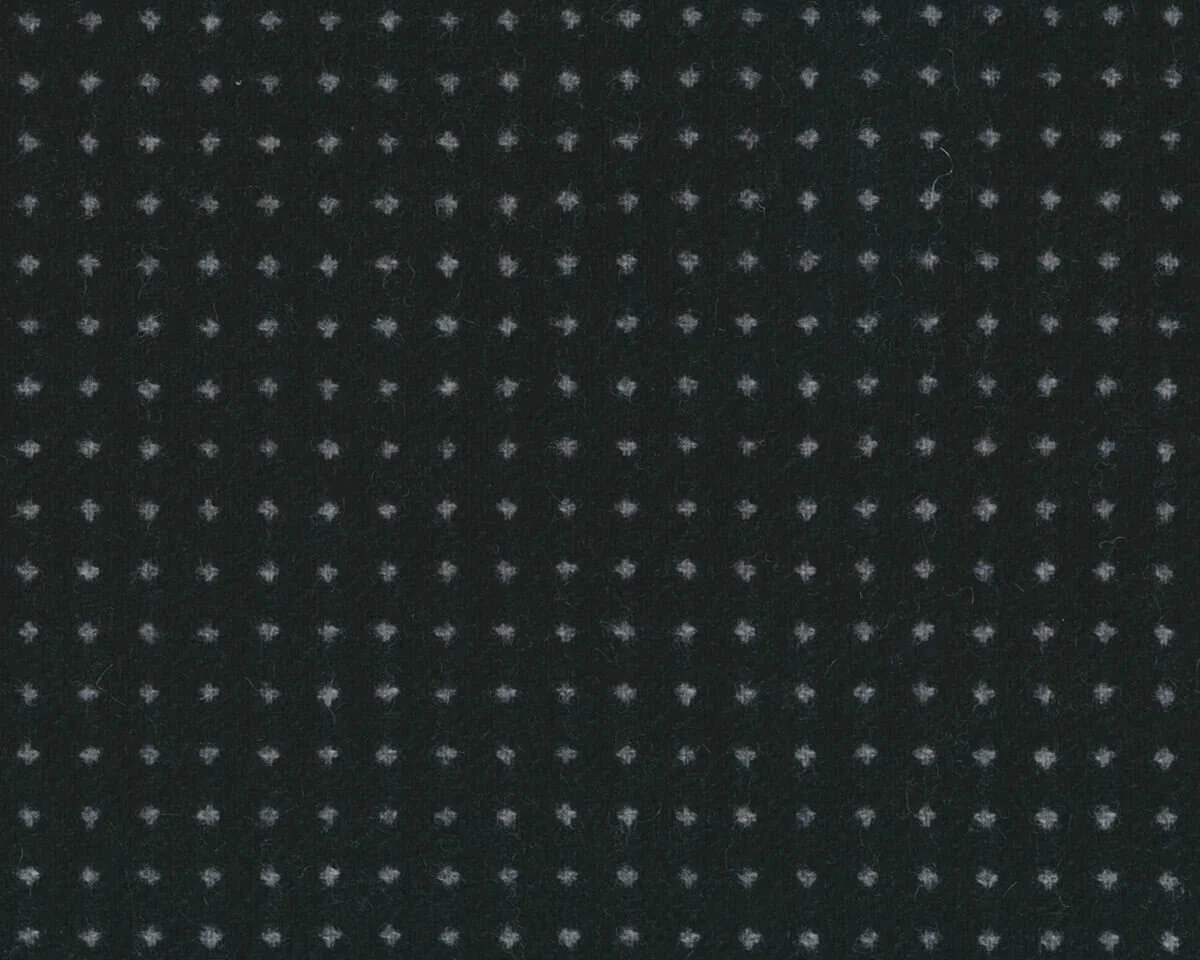 Wollstoff SMILLA, Punkte, schwarz-grau