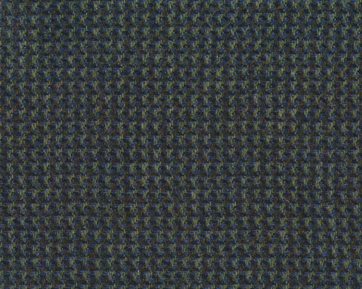 Wollwebstoff aus reiner Schurwolle MUSTER, blau-schilfgrün